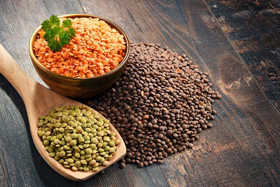 جدول ارزش غذایی عدس (کالری، ویتامین ها و مواد معدنی)